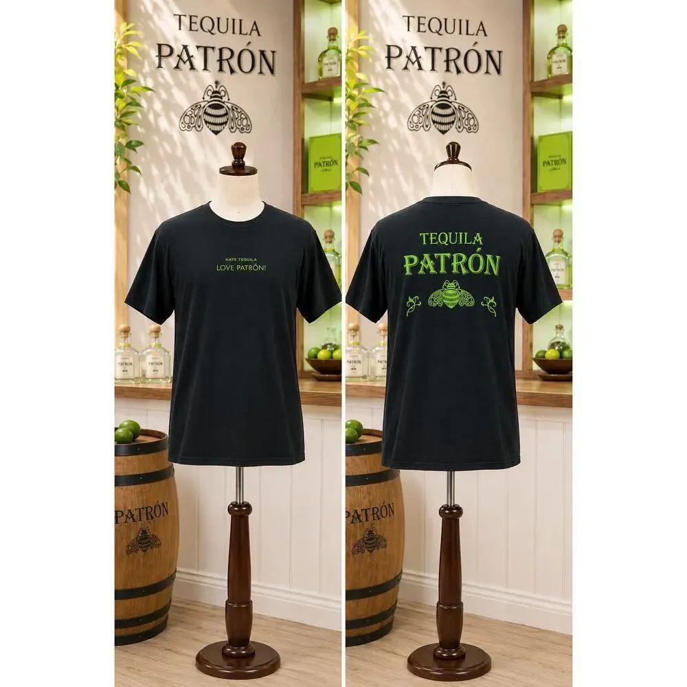 Vintage Patrón Tequila Love Patrón Graphic T Shirt XL Black Promo Tee